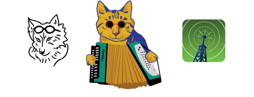 illustrations by Eric Keller Design for Art Wolf, Bayou Cat, and GroundCntrl