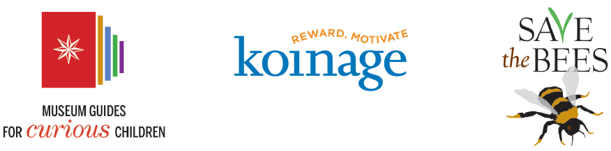 logo designs by Eric Keller Design - Museum Guides for Curious Children, koinage, Save the Bees