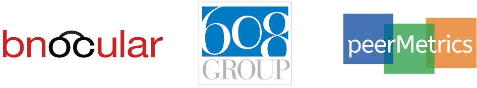 logo designs by Eric Keller Design - bnocular, 608 Group, peerMetrics